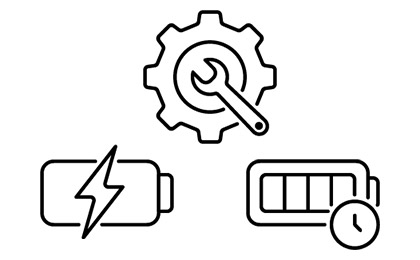 電源を気にせず仕事に集中
